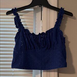 SHEIN blue crop top